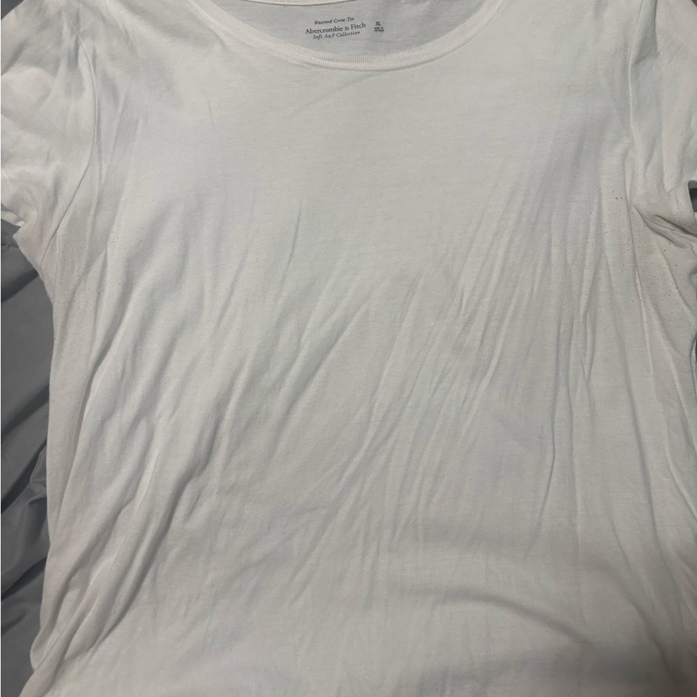 Abercrombie & Fitch Soft White Crew Neck Tee